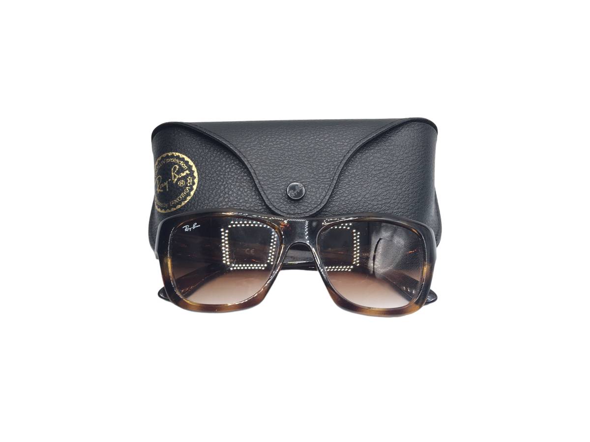 Ray-Ban Brown Tortoise Square Shaped Sunglasses RB4194