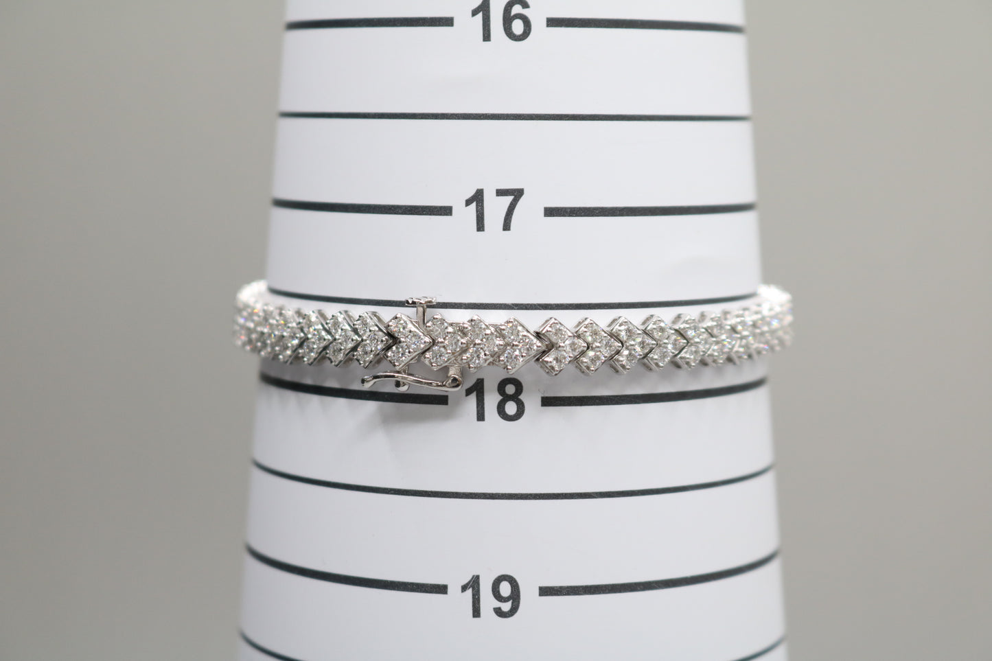 14K White Gold Lab Grown Diamond Tennis Bracelet (7.05 CTW) (Size 18 3/4) (Local Purchase Only)