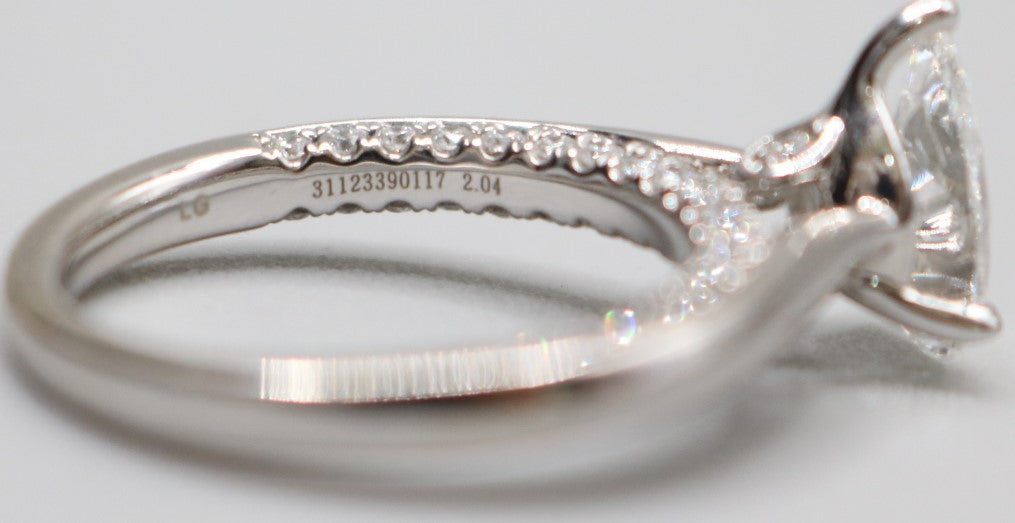 14K White Gold Lab Grown Diamond Pear-Cut Ring (2.04 CTW) (Size 7)