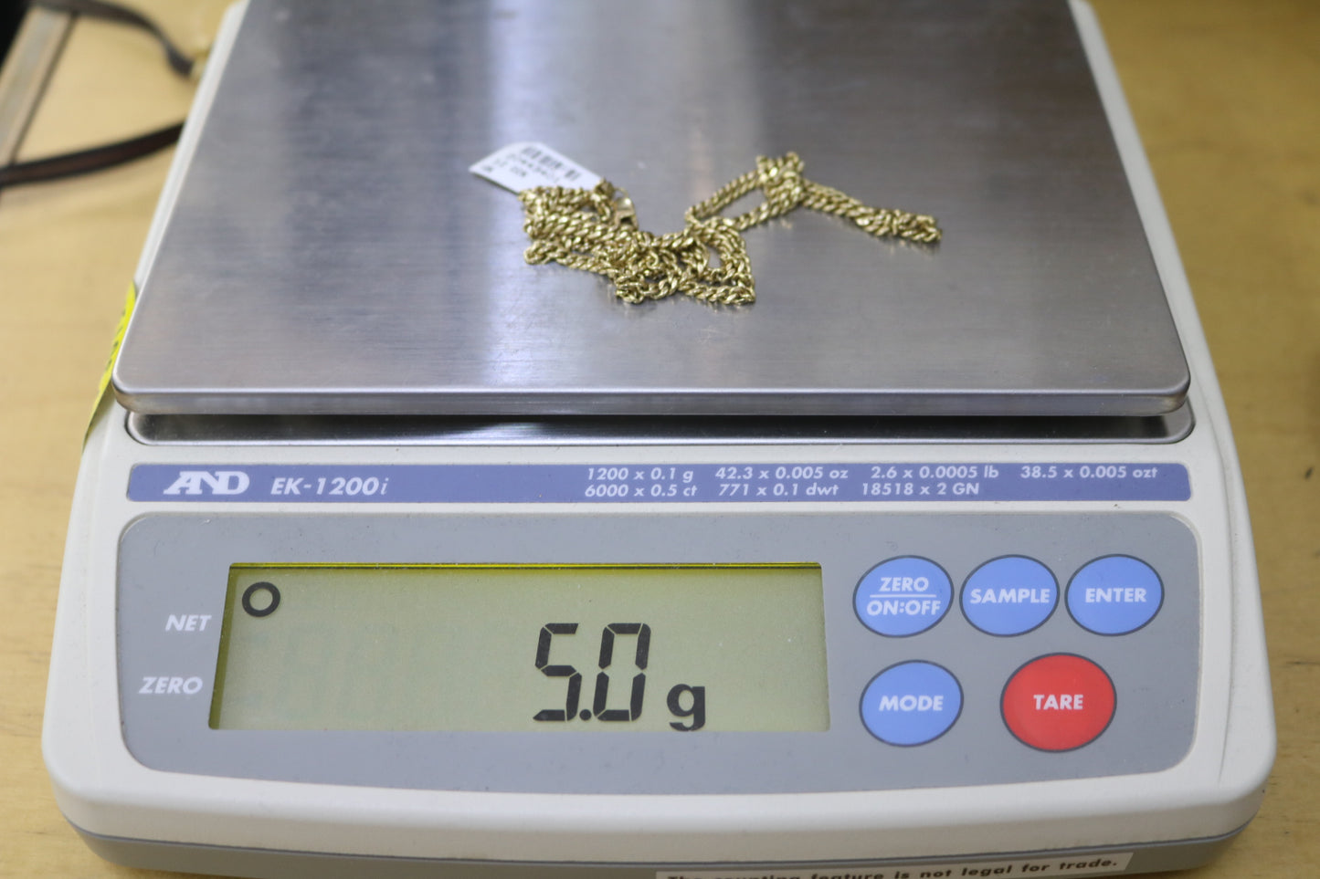 10K Yellow Gold Curb Chain (21 Inches)