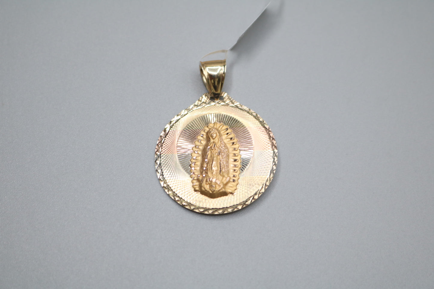 14K Three Tone Religious Round Charm (Local Purchase Only)