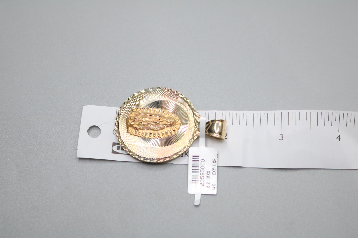 14K Three Tone Religious Round Charm (Local Purchase Only)