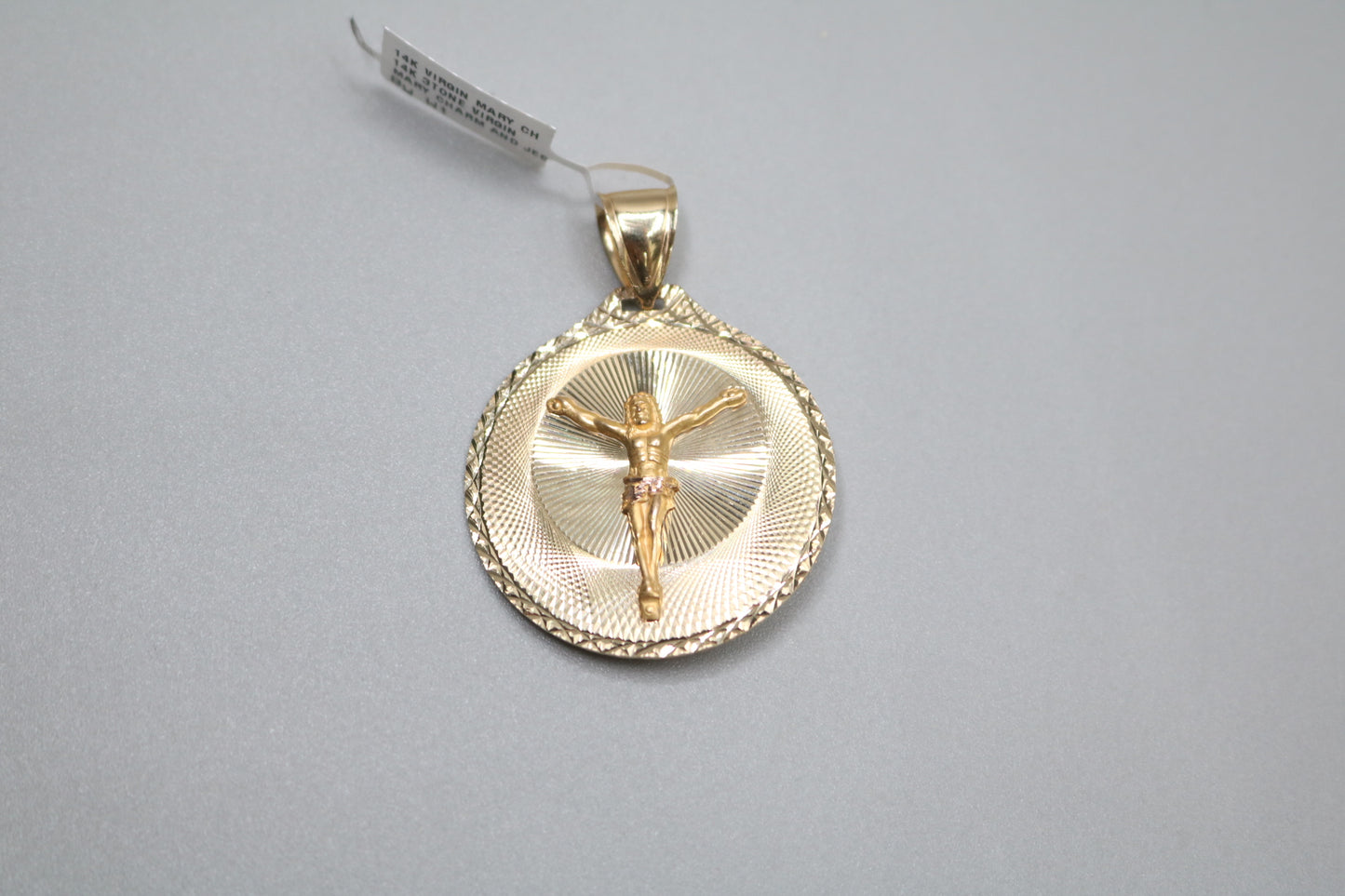 14K Three Tone Religious Round Charm (Local Purchase Only)