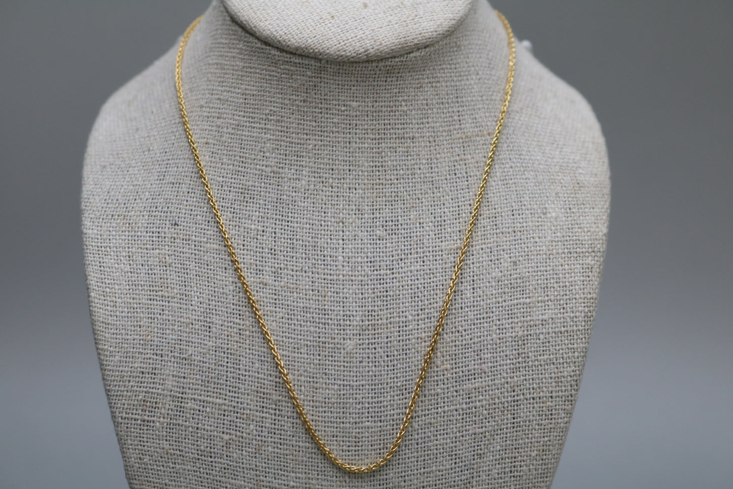 14K Yellow Gold Wheat Necklace (18 Inches)
