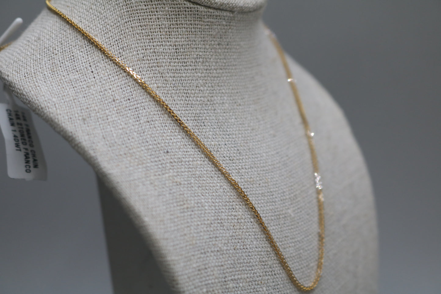 14K Yellow Gold Franco Necklace (18 Inches)