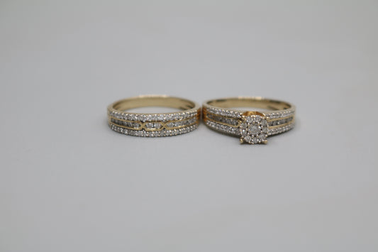 14K Yellow Gold Engagement Set (0.79 CTW) (Size 7 & 1/2)