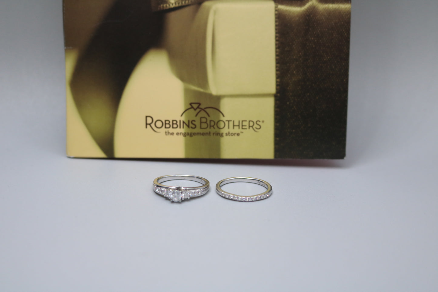 14K White Gold Diamond Engagement Ring Set (0.72CTW, I1-SI1/G-H) (Size 8 & 1/2)