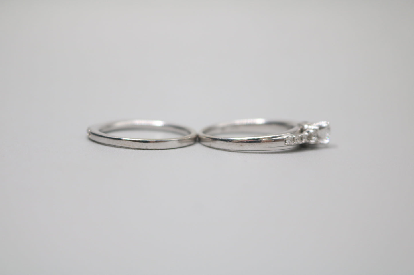 14K White Gold Diamond Engagement Ring Set (0.72CTW, I1-SI1/G-H) (Size 8 & 1/2)