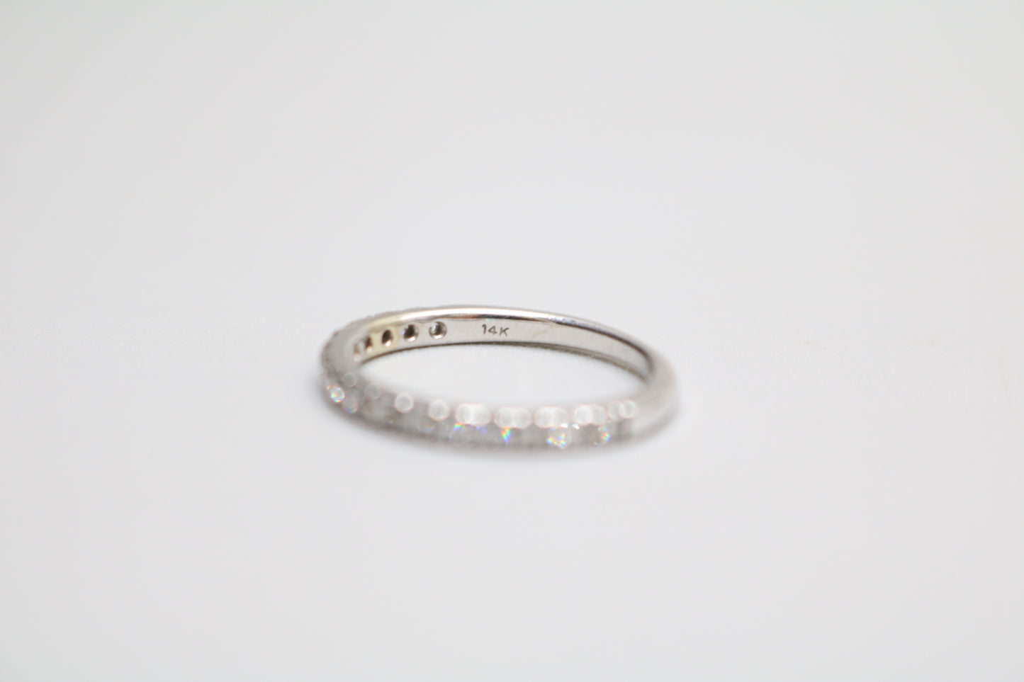 Radiant 14K White Gold Halo Wedding Set Ring, Size 4 & 1/2 (1.85 CTW)