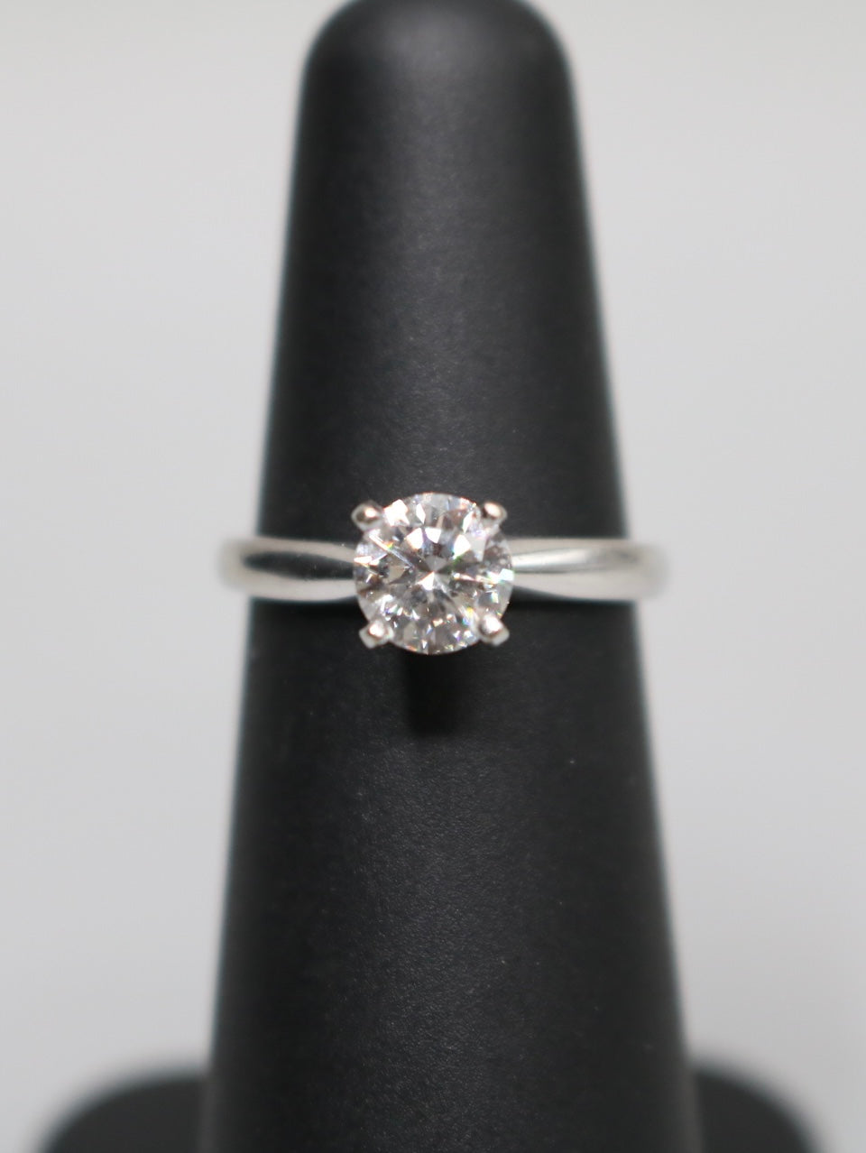 14K White Gold Engagement Ring with Lab Grown Diamond (Size 4 1/4)