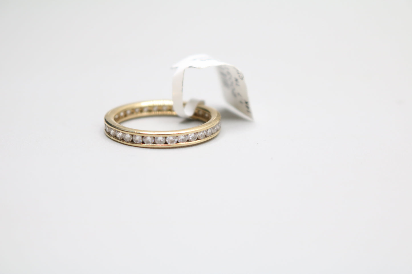 14K Yellow Gold Full Eternity Band Ring Size 8