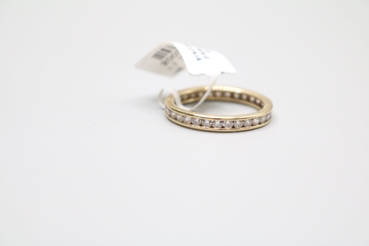 14K Yellow Gold Full Eternity Band Ring Size 8