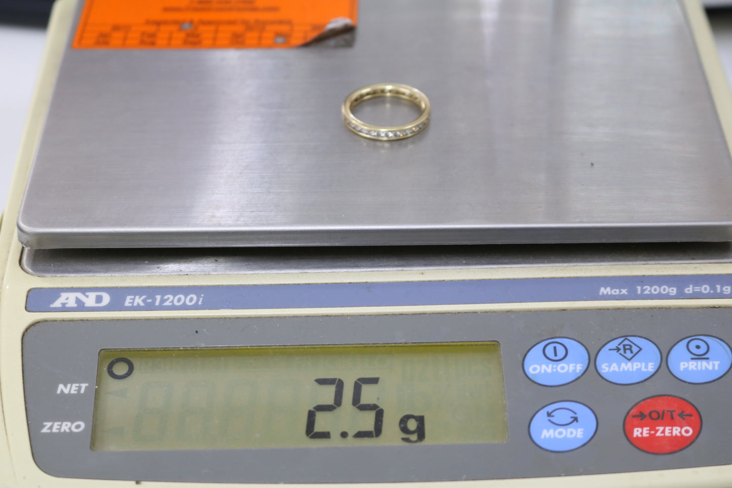 14K Yellow Gold Full Eternity Band Ring Size 8