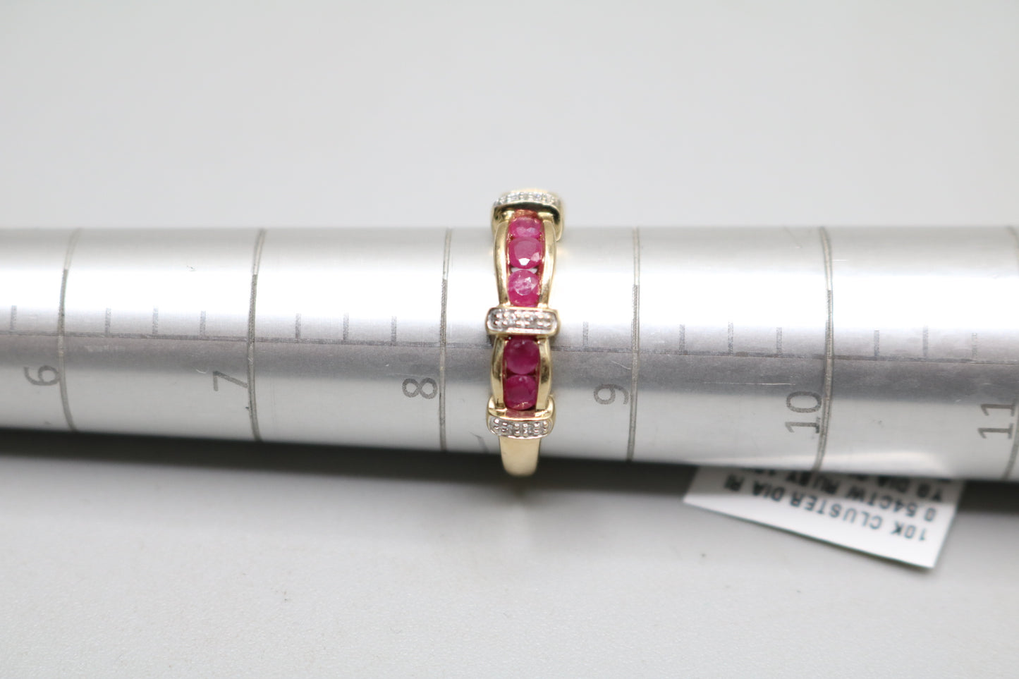 10K Yellow Gold Diamond and Ruby Ring (0.46 CTW Rubies)