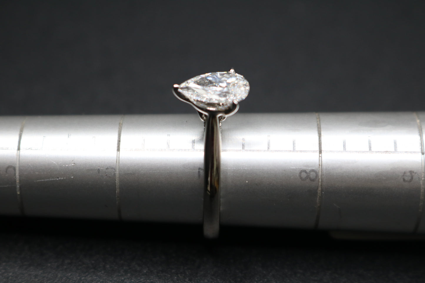 14K White Gold Lab Grown Diamond Pear-Cut Ring (2.04 CTW) (Size 7)