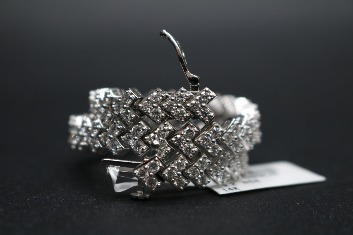 14K White Gold Lab Grown Diamond Tennis Bracelet (7.05 CTW) (Size 18 3/4) (Local Purchase Only)