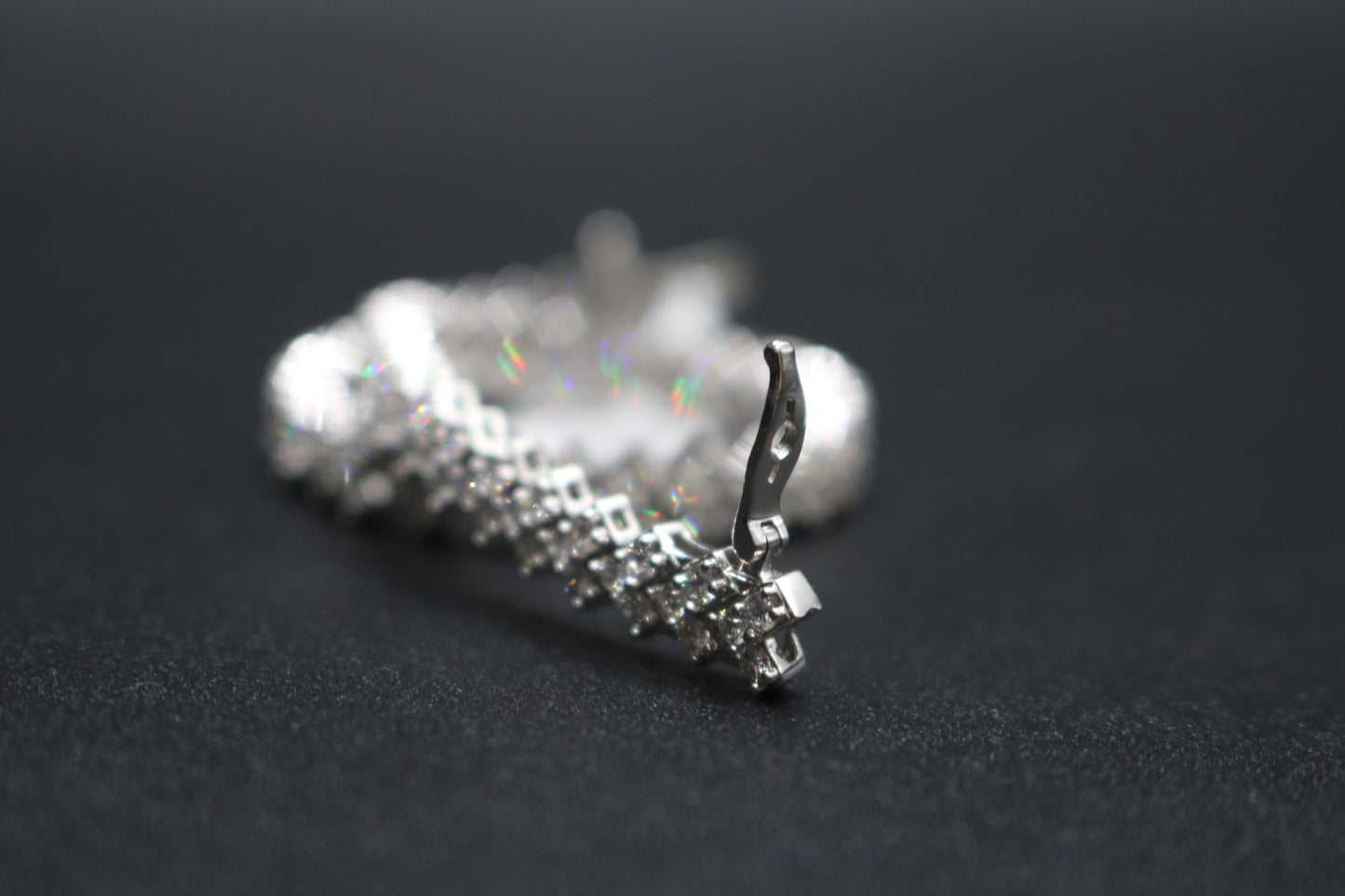 14K White Gold Lab Grown Diamond Tennis Bracelet (7.05 CTW) (Size 18 3/4) (Local Purchase Only)