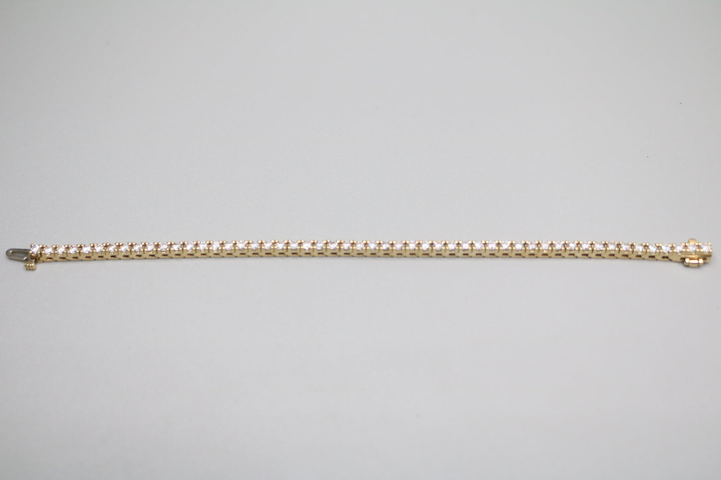 14K Yellow Gold Diamond Tennis Bracelet (3.75 CTW) (Local Purchase Only)