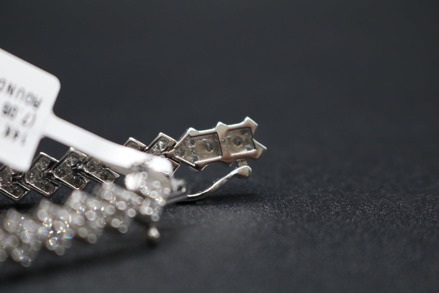14K White Gold Lab Grown Diamond Tennis Bracelet (7.05 CTW) (Size 18 3/4) (Local Purchase Only)