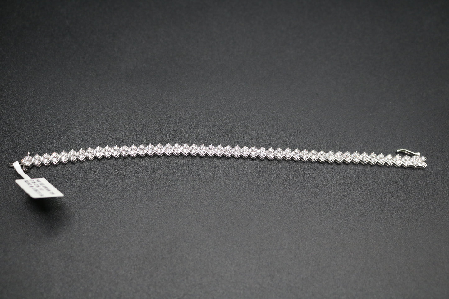 14K White Gold Lab Grown Diamond Tennis Bracelet (7.05 CTW) (Size 18 3/4) (Local Purchase Only)