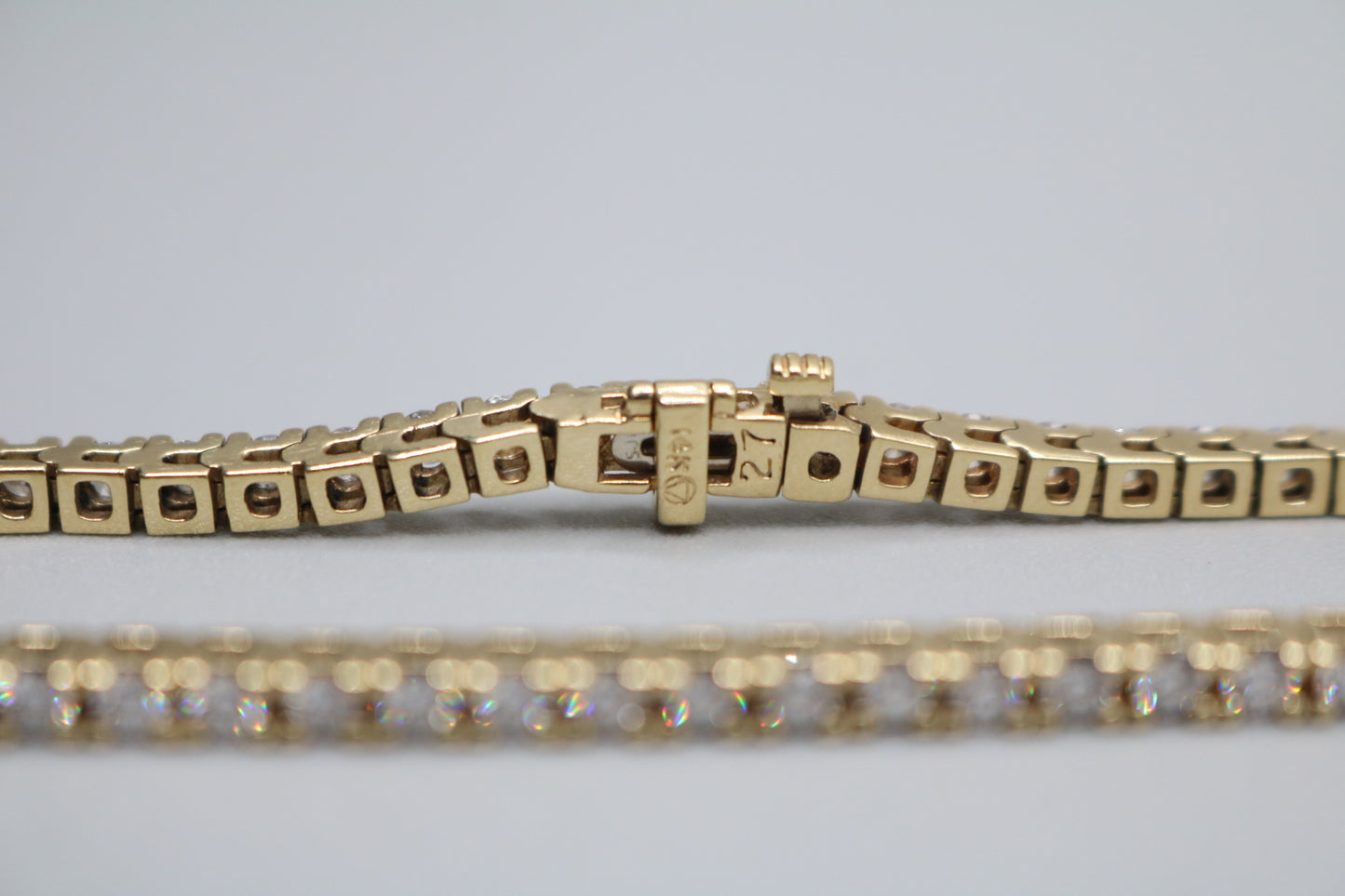 14K Yellow Gold Diamond Tennis Bracelet (3.75 CTW) (Local Purchase Only)