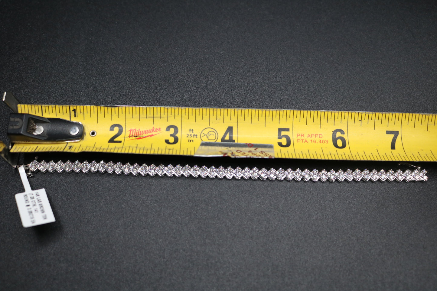 14K White Gold Lab Grown Diamond Tennis Bracelet (7.05 CTW) (Size 18 3/4) (Local Purchase Only)