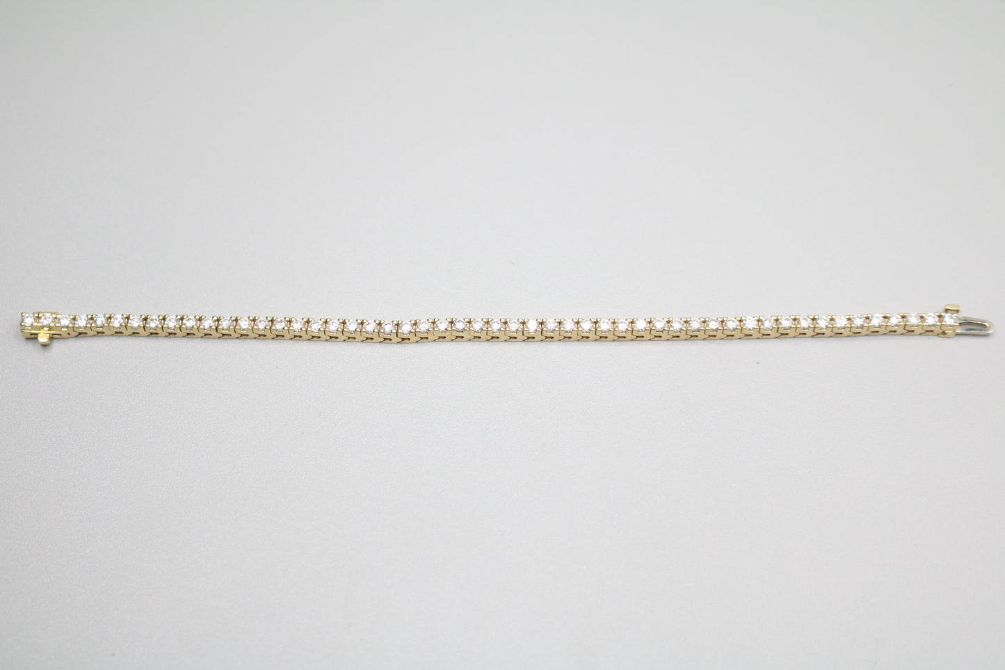 14K Yellow Gold Diamond Tennis Bracelet (3.75 CTW) (Local Purchase Only)