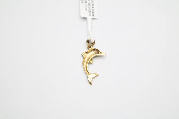 14K Two Toned Dolphin Charm (2.3 Grams)