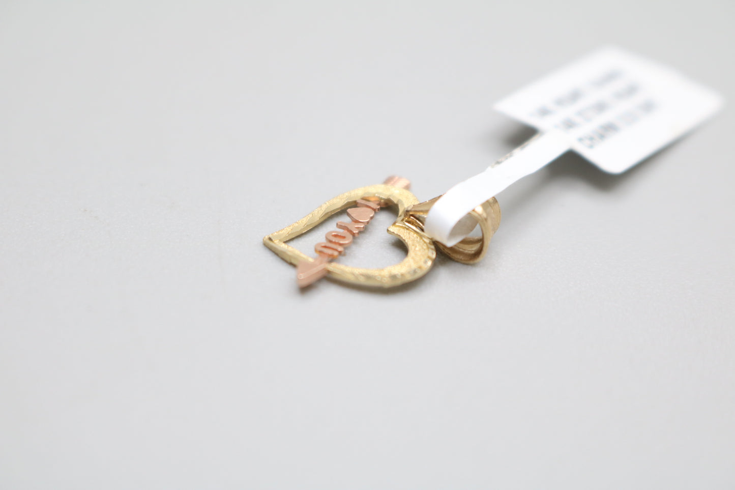 14K 2 Tone Gold “I Love You” Charm (0.9 Grams)