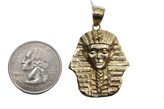 10K Yellow Gold Pharaoh Head Pendant