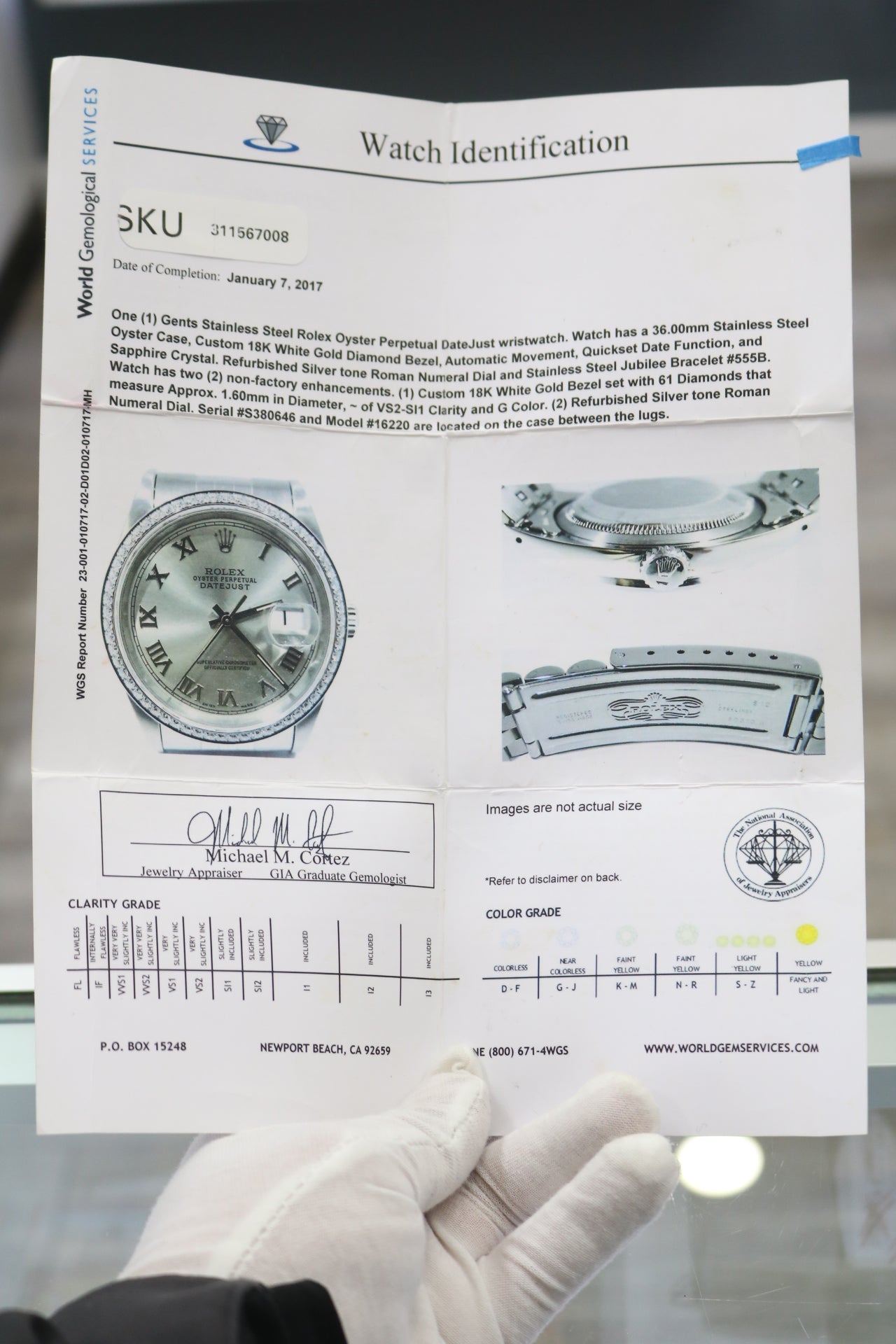 Authentic 1993 Rolex Oyster Perpetual Datejust 16220 Watch 36mm (1.22 CTW) (Local pick-up only)