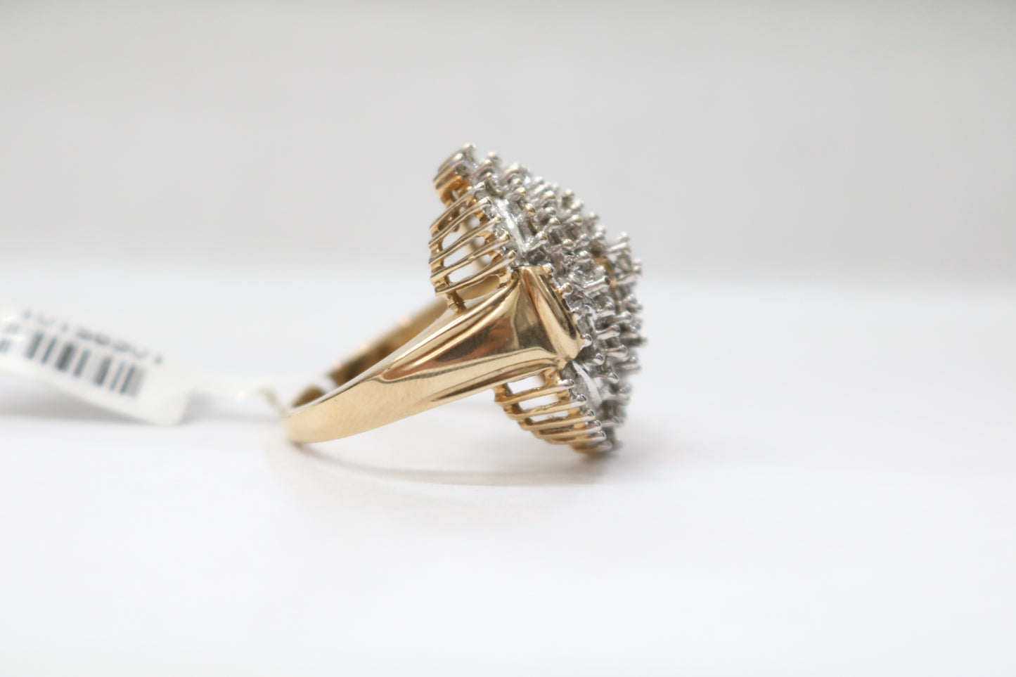 10K Yellow Gold Diamond Cluster Ring (Size 7) (2.00 CTW)