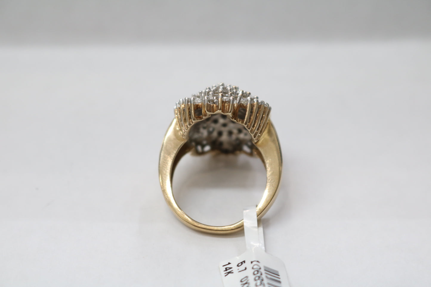 10K Yellow Gold Diamond Cluster Ring (Size 7) (2.00 CTW)