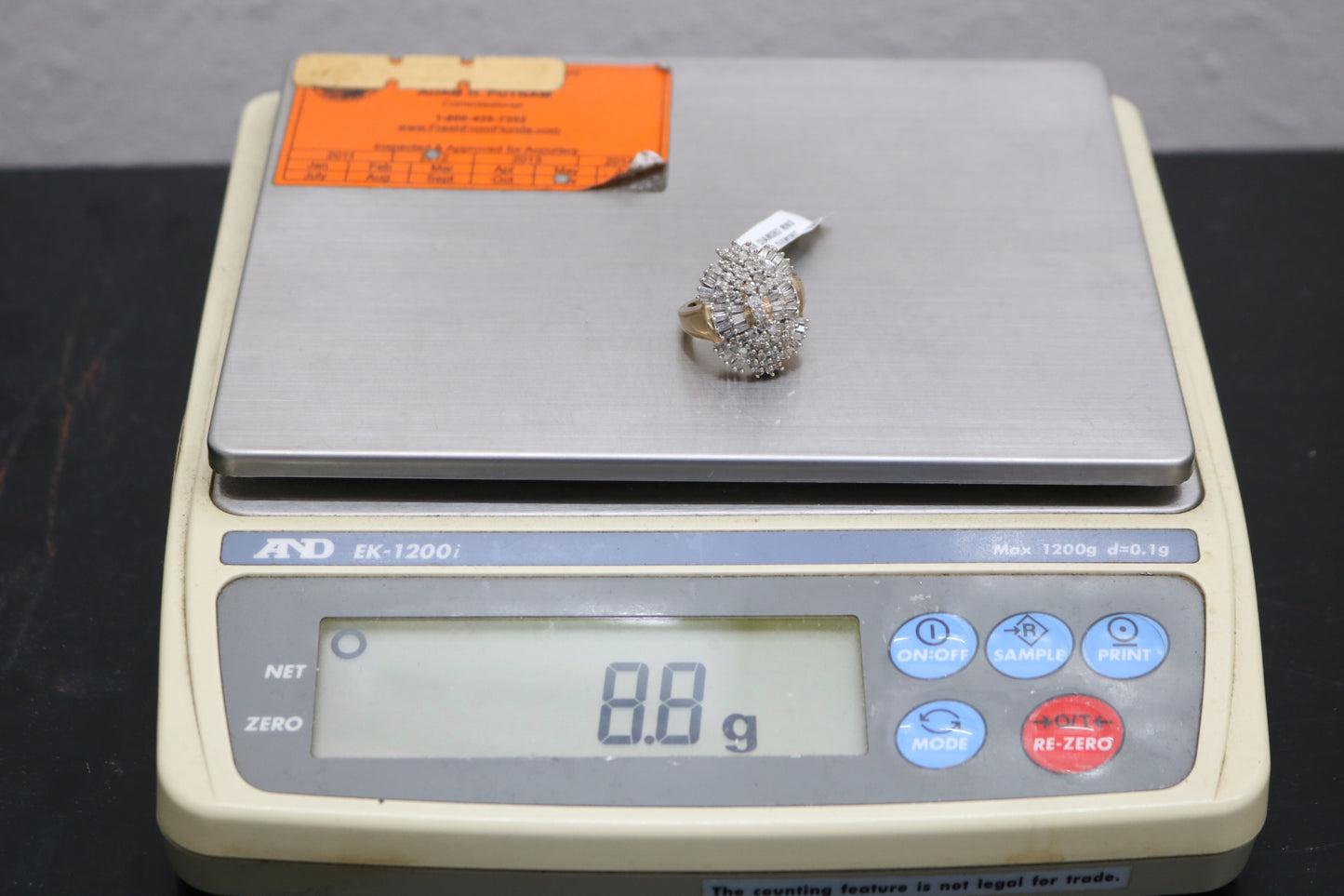 10K Yellow Gold Diamond Cluster Ring (Size 7) (2.00 CTW)