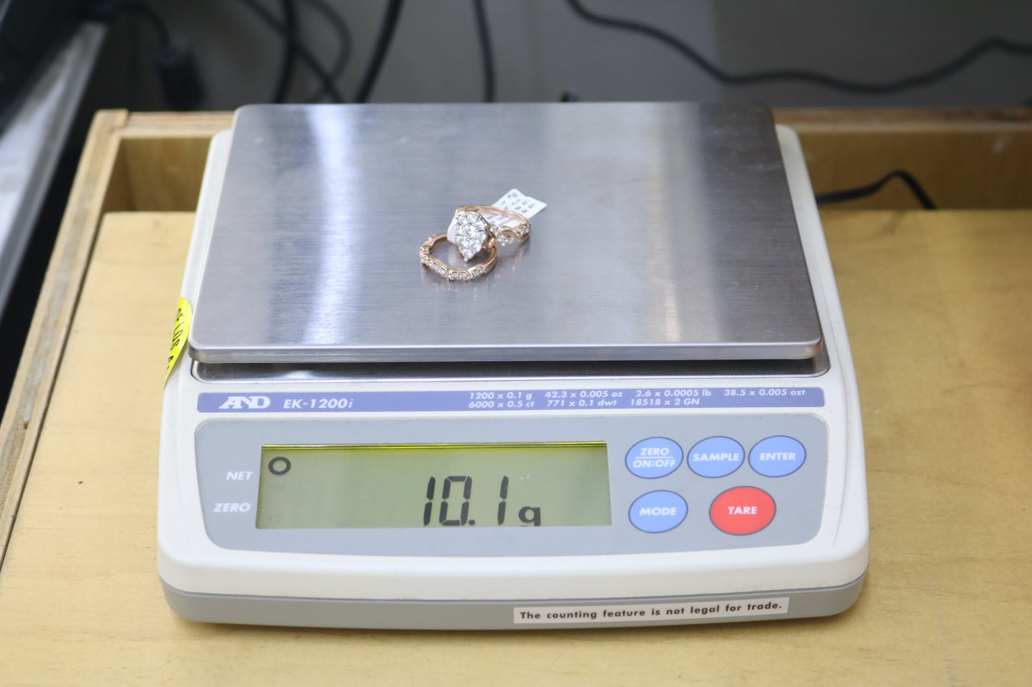 14K Rose Gold Lab Grown Diamond Pear Shaped Ring Set (2.10 CTW) (Size 7 & 7 1/4) (Local Purchase Only)