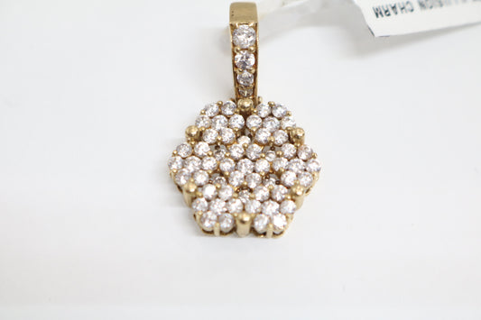 10K Yellow Gold Illusionary Floral Charm (4.5 Grams)