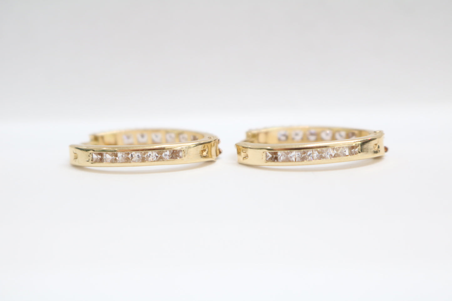 14k Three Tone Gold Hoop Earrings (2.3 Grams)
