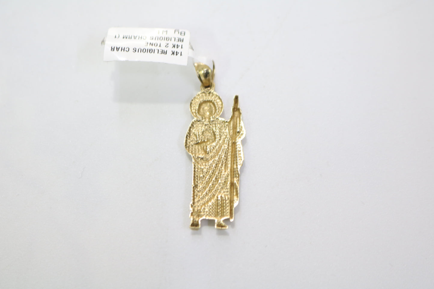 14K Two Tone San Judas Charm