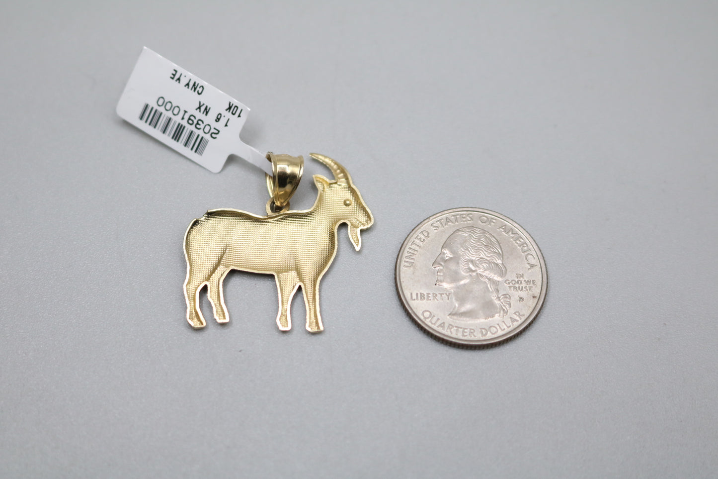 10K Yellow Gold Goat Charm