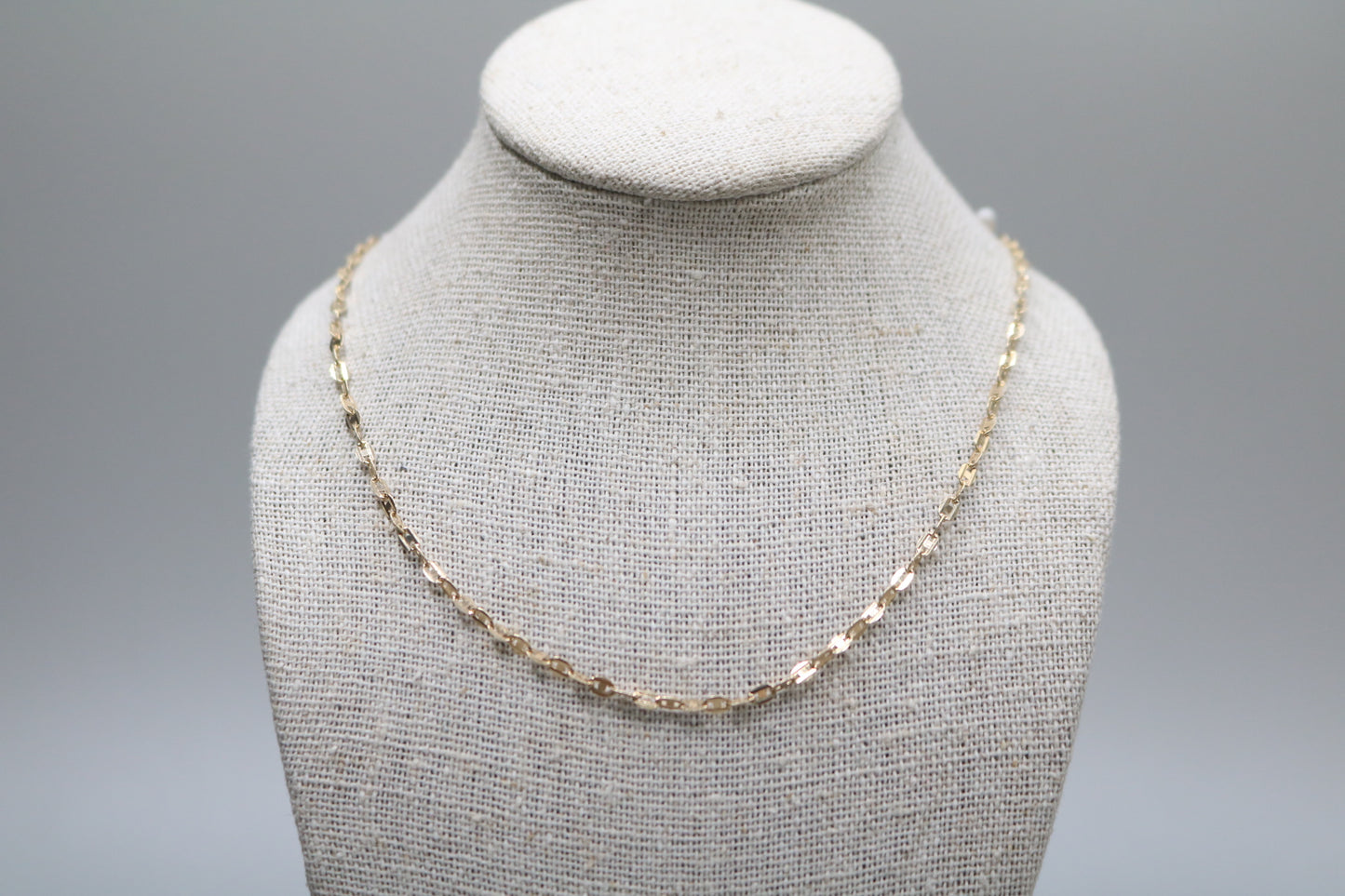 14K Yellow Fancy Link Necklace (20 Inches)