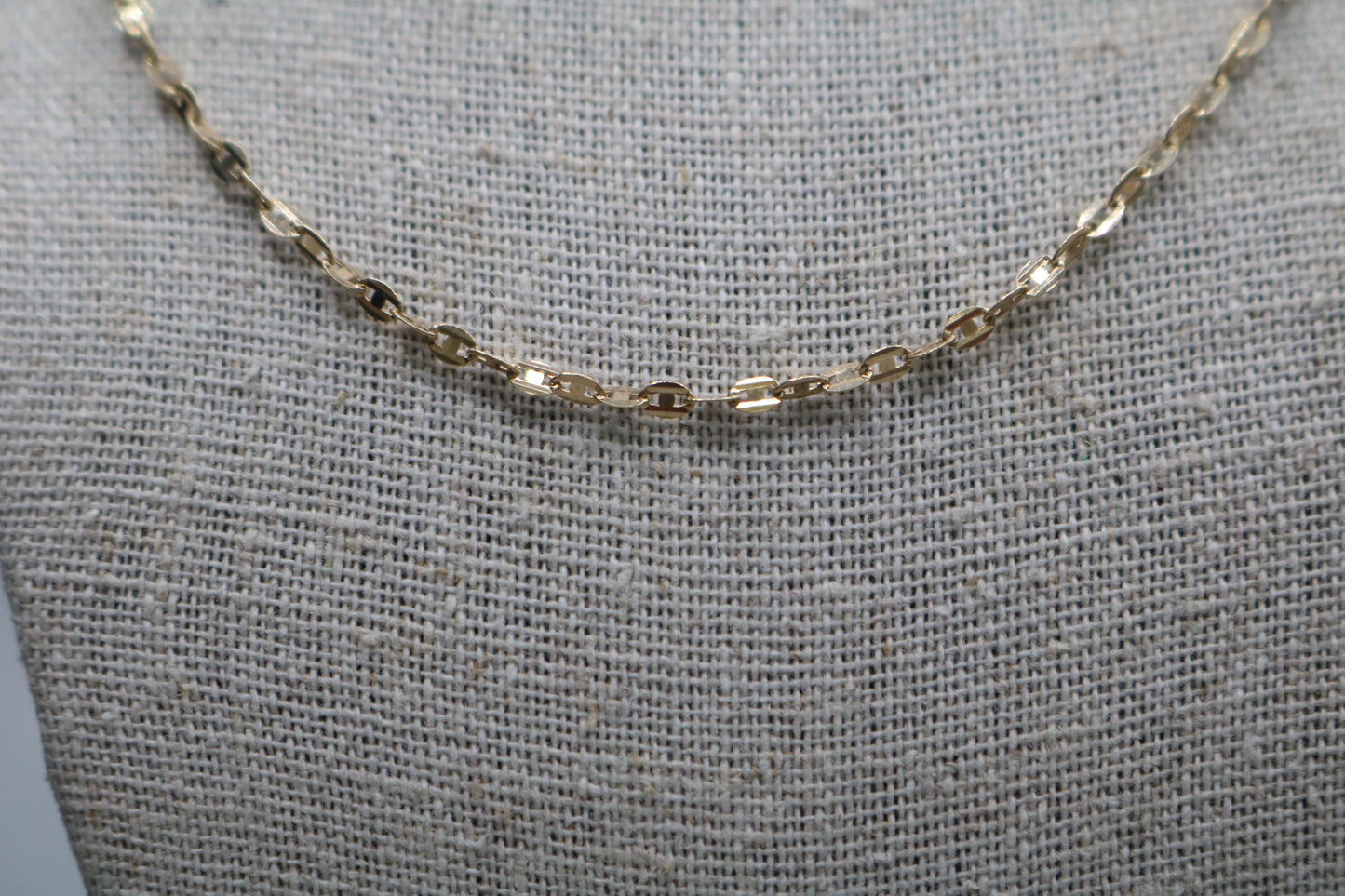 14K Yellow Fancy Link Necklace (20 Inches)