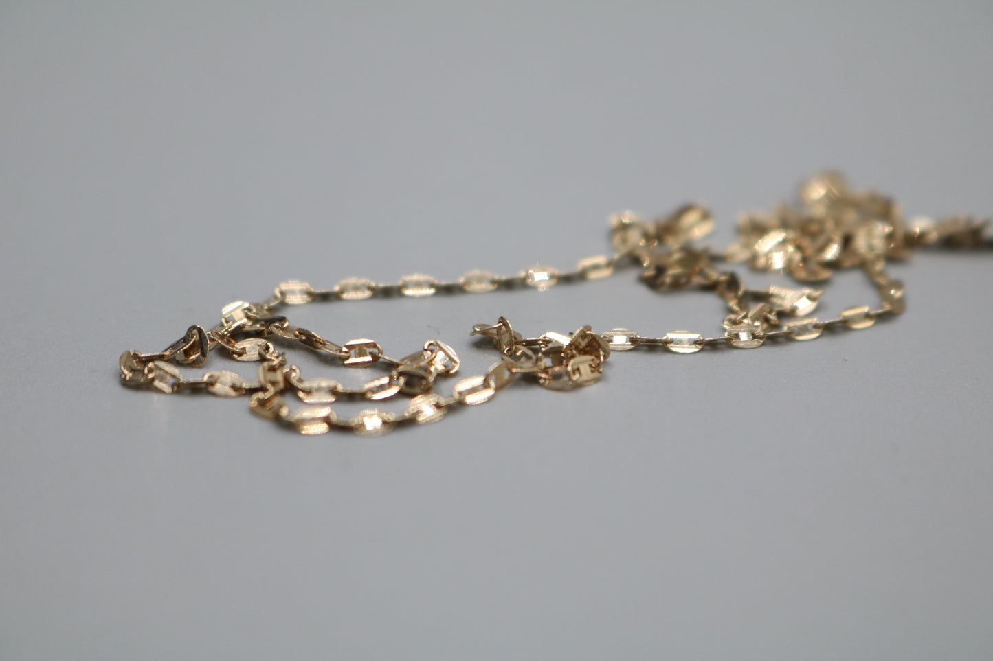 14K Yellow Fancy Link Necklace (20 Inches)
