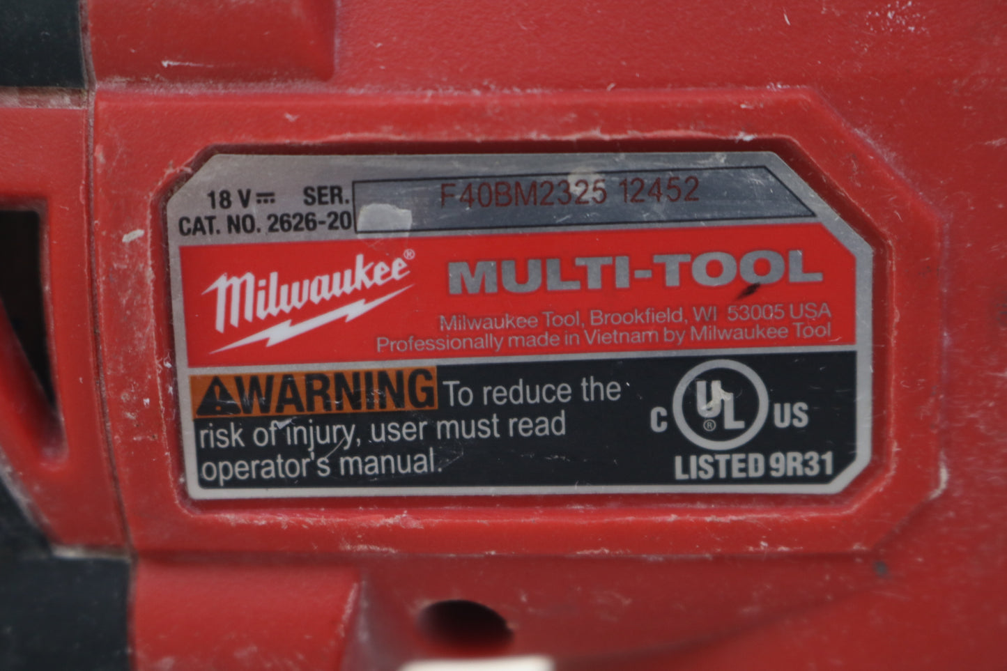 Milwaukee 2626-20 M18 Brushless Oscillating Multi-Tool - Tool Only | Pre-Owned