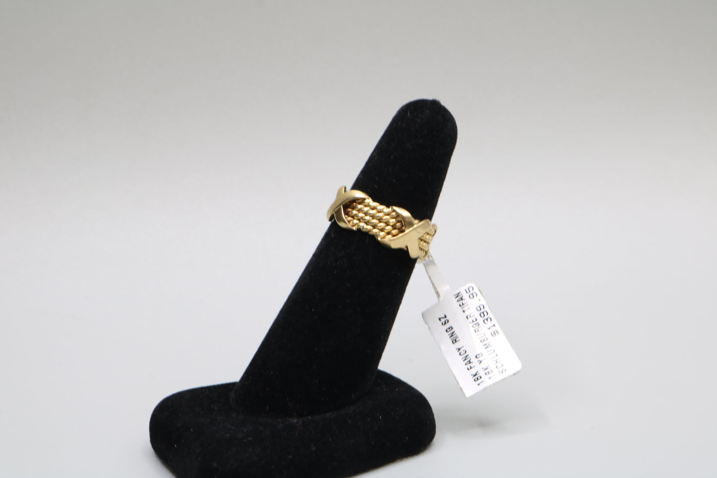 Tiffany & Co 18k Yellow Gold Schlumberger 4 Row Rope X Ring Size 6
