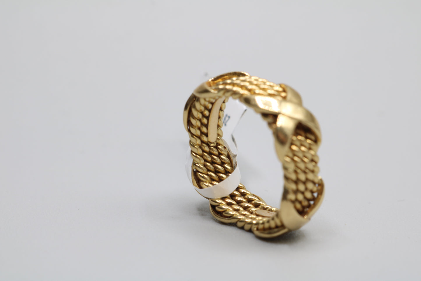 Tiffany & Co 18k Yellow Gold Schlumberger 4 Row Rope X Ring Size 6