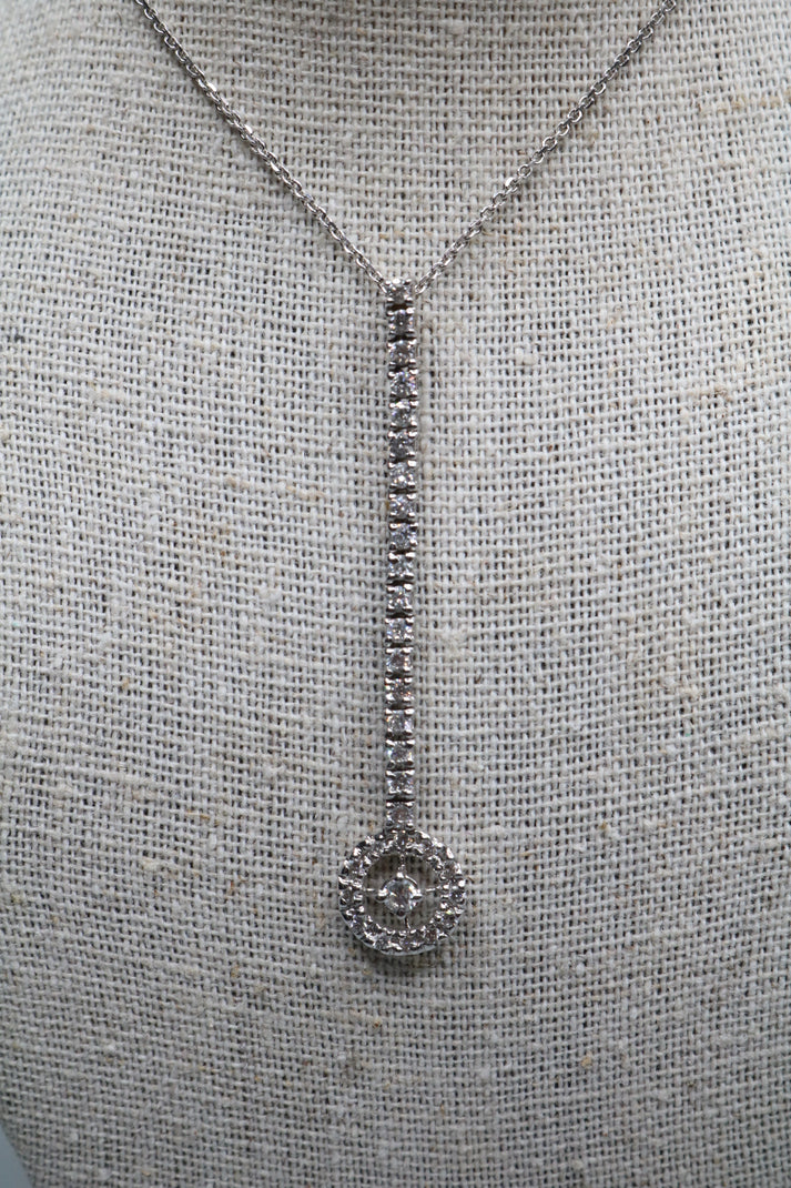 14K White Gold Diamond Necklace (0.57 CTW)