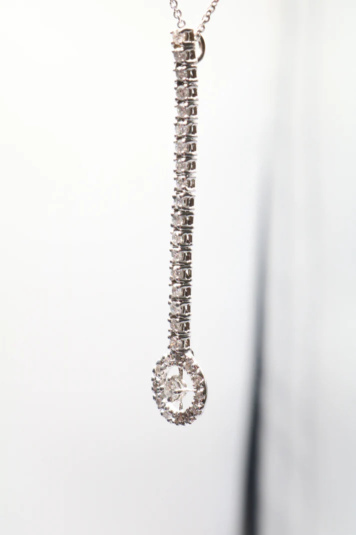 14K White Gold Diamond Necklace (0.57 CTW)