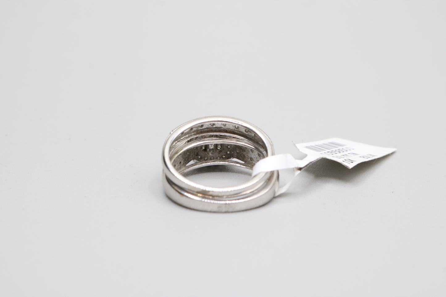 10K White Gold Diamond Wedding Set (Size 5)