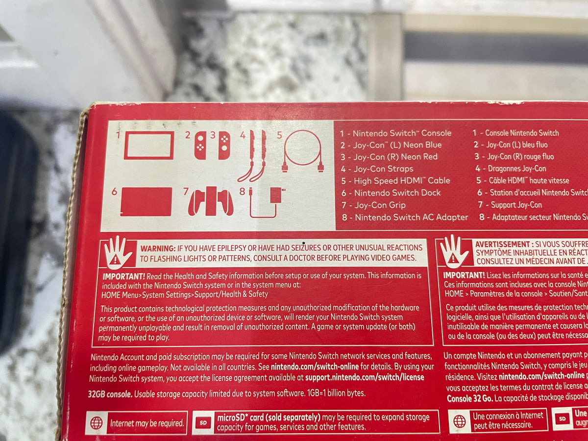 Nintendo Switch HAC-001 Console (No Charger)