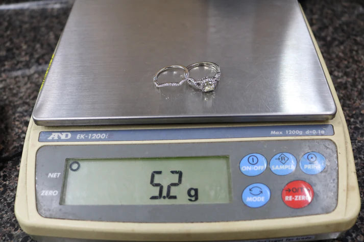 14K White Gold Radiant Cut Fancy Yellow Engagement Ring Set (Size 7 & 1/4 and Size 8) (No Shipping)